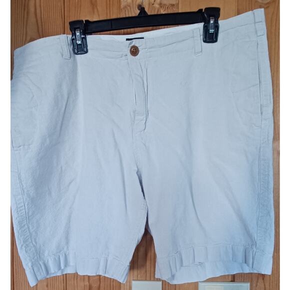 J. Crew Men's Tan Linen Cotton Beach Shorts Size 38 Waist Inseam 8 inches - Picture 2 of 7